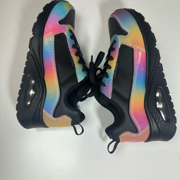 Skechers Street UNO Opalescent Colorful Ombré Overlay Upper MemoryFoam Sneaker 8 - Picture 8 of 16